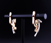 Золотые серьги с цирконами