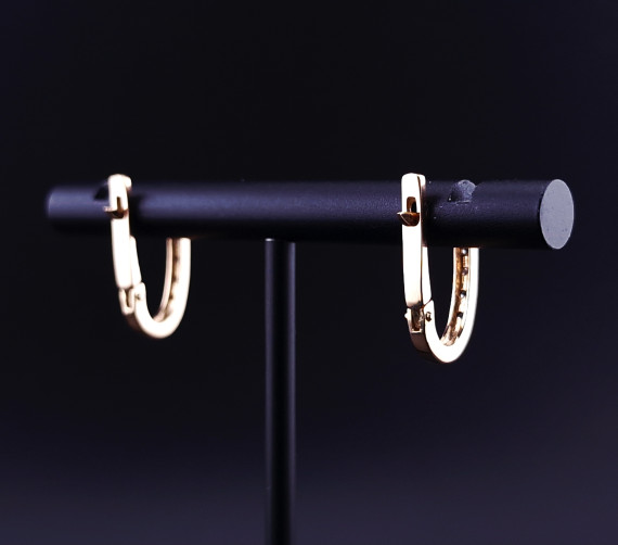 Kuldkõrvarõngad tsirkoonidega