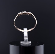 Gold ring with zircons