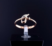 Золотое кольцо с цирконом 