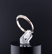 Gold ring with zircons