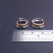 Gold earrings with zircons 