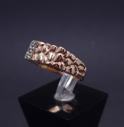 Men's gold ring with diamonds