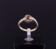 Gold ring with diamonds and emeralds (NEW)