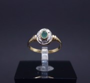 Gold ring with colored stones