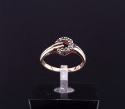 Gold ring with diamonds and tourmaline (NEW)