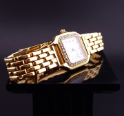Золотые часы с бриллиантами  "Geneve"