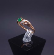 Gold ring with diamonds and colored stones