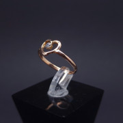 Gold ring with zircon