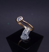 Золотое кольцо с бриллиантом 0,25ct