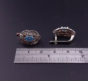 Gold earrings with diamonds and topazs (NEW)