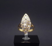 Gold ring with zircons