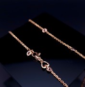 Gold chain  with colored stones