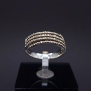 White gold ring with diamonds