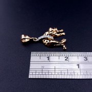 Золотая подвеска с цирконами