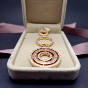 Gold pendant with diamonds "Bvlgari"