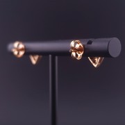 Gold earrings with zircons 