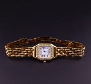 Золотые часы с бриллиантами  "Geneve"