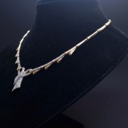 Gold Necklace with zircons