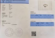 Белое золотое кольцо с бриллиантом  F/SI1   1.01ct