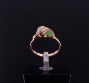 Gold ring with colored stones