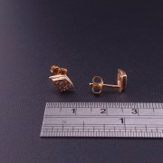 Gold earrings with zircons 