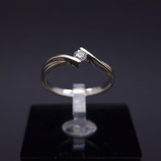 White gold ring with diamond