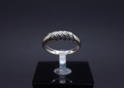 White gold ring with diamonds