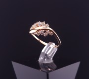 Gold ring with zircons