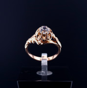 Gold ring with zircon