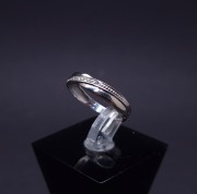 White gold ring with diamonds