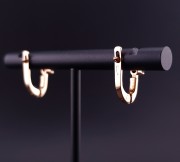 Gold earrings with colored stones