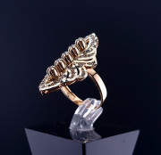 Gold ring with zircons
