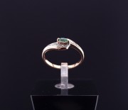 Gold ring with diamonds and emeralds (NEW)