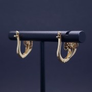 Gold earrings with zircons 