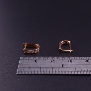 Gold earrings with zircons 