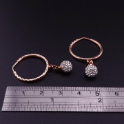 Gold earrings with zircons 