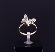 Gold ring with diamonds  (NEW)