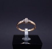 Gold ring with zircons