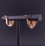 Gold earrings with zircons 