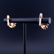 Gold earrings with zircons 
