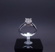 Золотое кольцо с бриллиантом 1.14ct  J-SI1