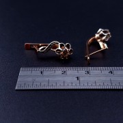 Vintage gold earrings with diamonds