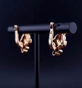 Gold earrings with zircons 