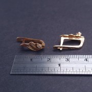 Gold earrings with zircons 