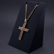 Gold cross with zircons