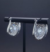 Silver earrings with zircons 