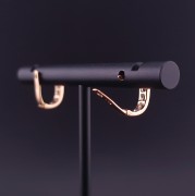Gold earrings with zircons 