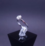 Белое золотое кольцо с бриллиантом  F/SI1   1.01ct