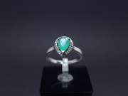 Silver ring with colored stone